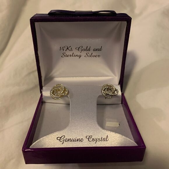 New! 14k Gold and Sterling Silver Earrings - Picture 2 of 4